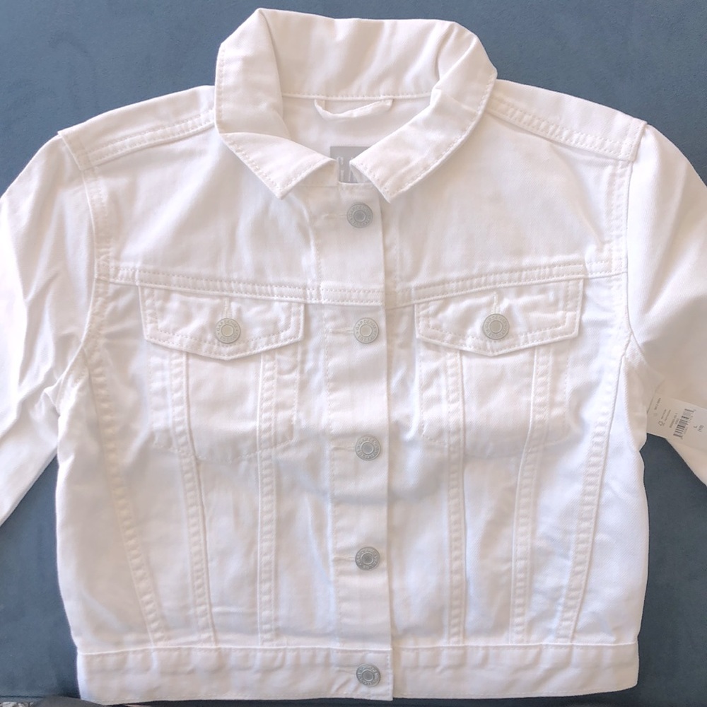 GAP KIDS DENIM JEAN JACKET - WHITE (NWT)